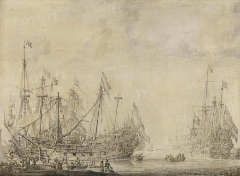Ships after the Battle, 1630-1672. Creator: Willem van de Velde I.