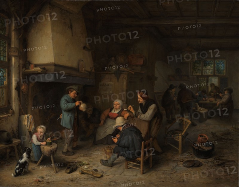 Peasants in an Interior, 1661. Creator: Adriaen van Ostade.