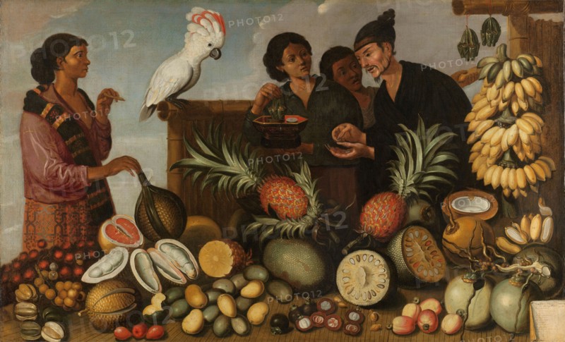 A Market Stall in Batavia, c.1640-c.1666. Creator: Andries Beeckman.