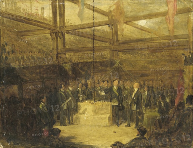 Ceremony of Scottish Freemasons, 1840-1870. Creator: Unknown.
