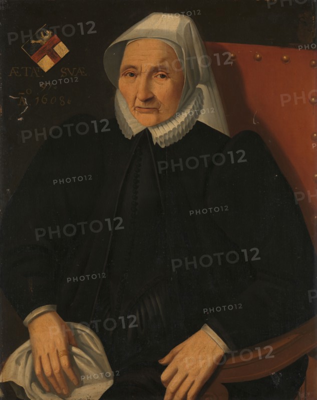 Portrait of an Elderly Lady of the Haling Family, after 1630. Creator: Anon.