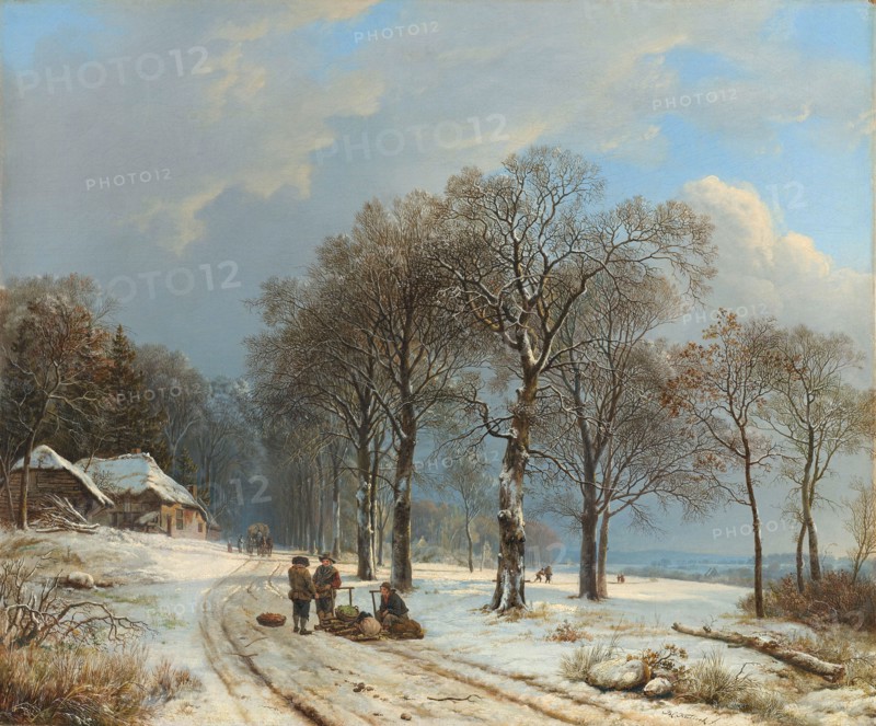 Winter Landscape, 1835-1838. Creator: Barend Cornelis Koekkoek.
