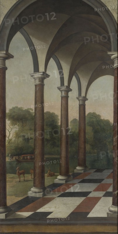 Colonnade giving onto a Park, 1660-1673. Creator: Barent Fabritius.