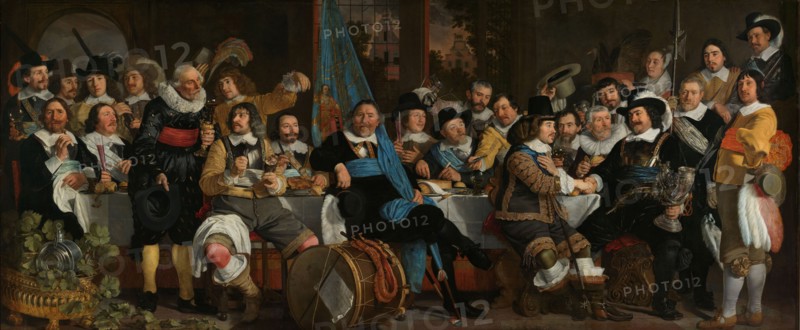 Banquet at the Crossbowmen’s Guild in Celebration of the Treaty of Münster, 1648. Creator: Bartholomeus van der Helst.
