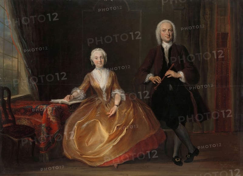 A Couple Making Music, 1743. Creator: Cornelis Troost.