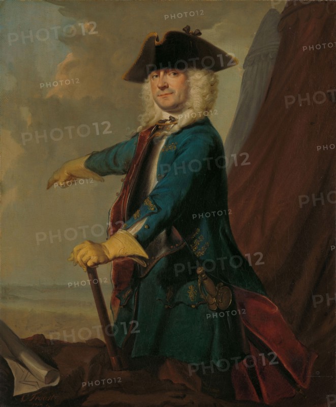 Gerrit Sichterman (1688-1730). Quartermaster-General of the Cavalry, Colonel of the Oranje-Groningen Creator: Cornelis Troost.