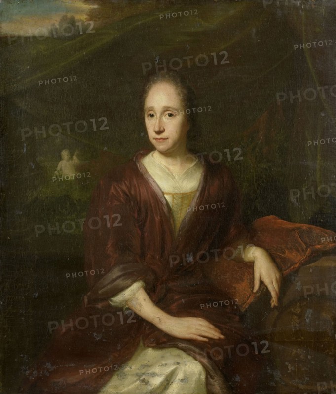 Portrait of Margaretha Nelis (1652-17050, second wife of Casparus Commelin, 1693-1704. Creator: David van der Plas.