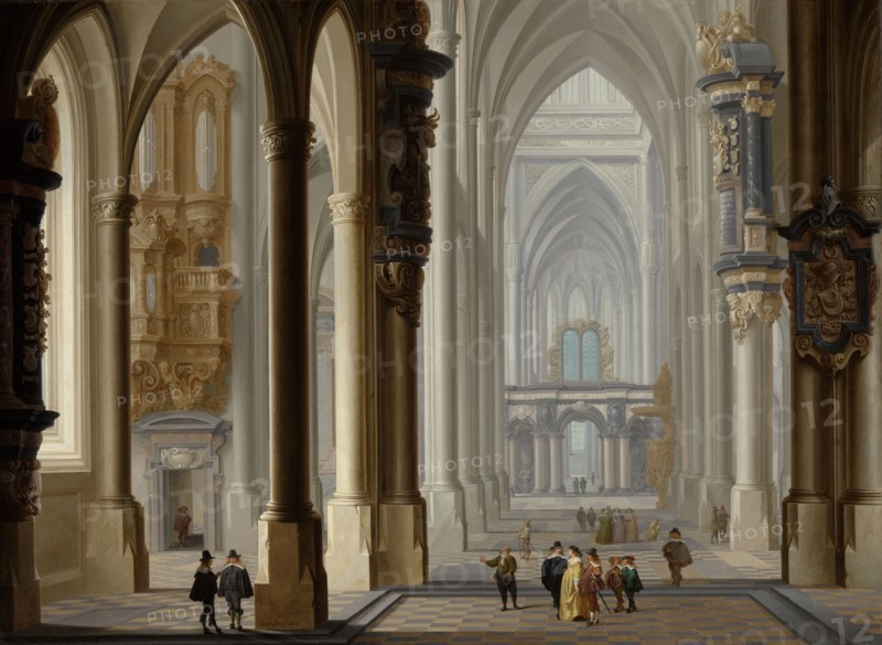 Interior of a Gothic Church, 1641. Creator: Dirck van Delen.