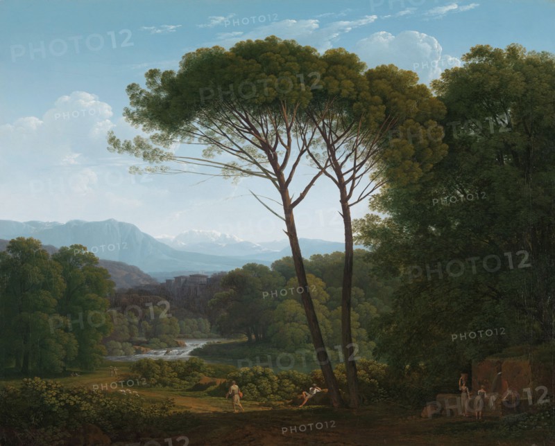 Italianate Landscape with Pines, 1795. Creator: Hendrik Voogd.