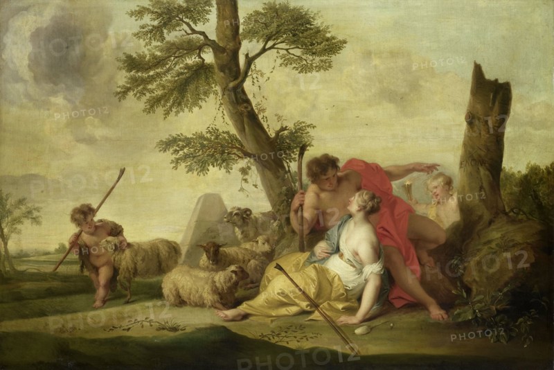 Paris and Oenone, 1737. Creator: Jacob de Wit.