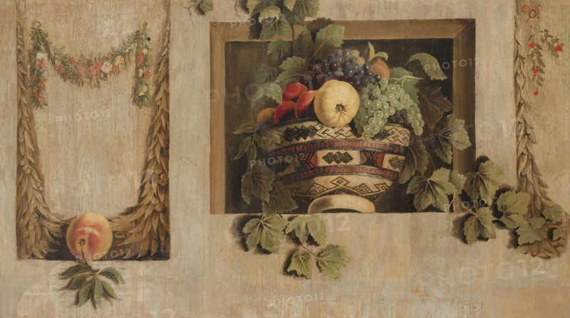 Still Life with Fruit and Flower Garlands, 1645-1650. Creator: Jacob van Campen.
