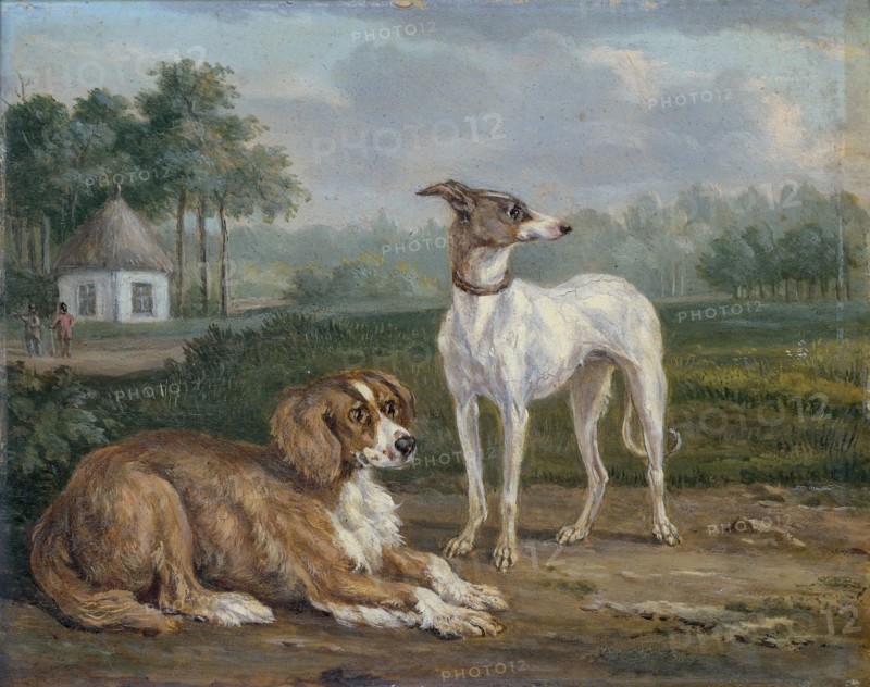 Two Dogs, 1810-1855. Creator: Jan Dasveldt.