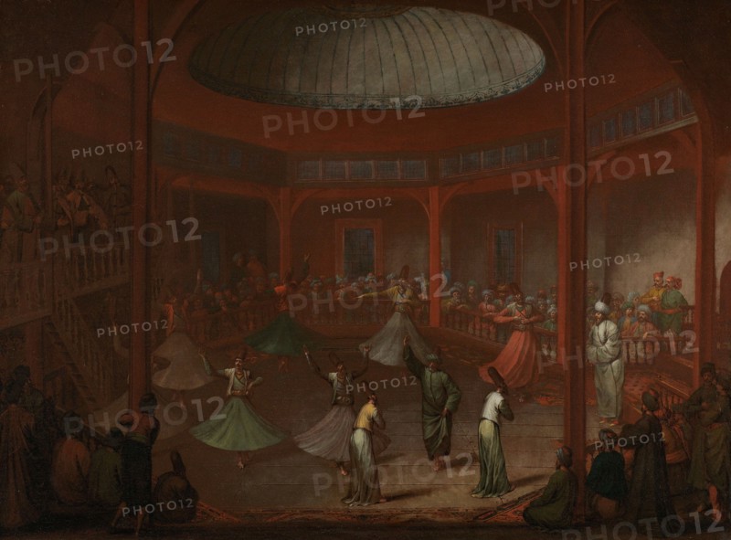 Whirling Dervishes, c.1720-c.1737. Creator: Jean Baptiste Vanmour.