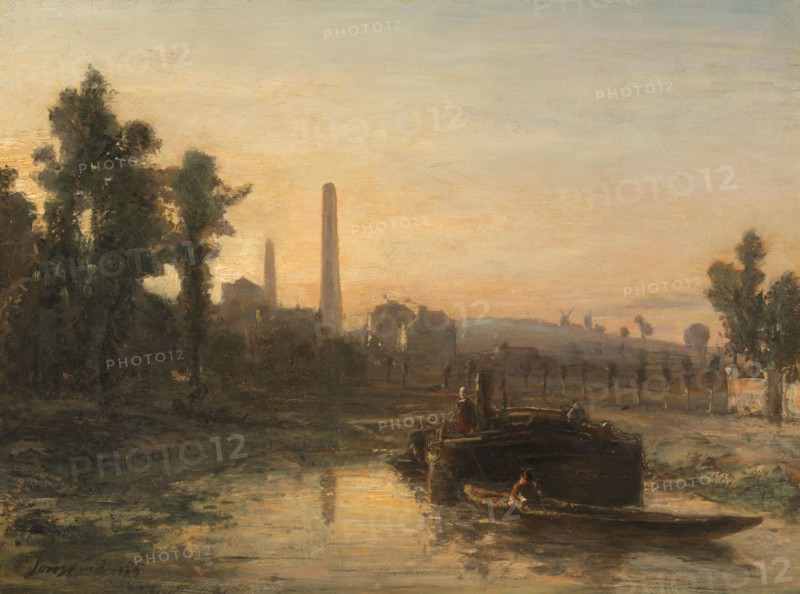 River View in France, possibly near Pontoise, 1855. Creator: Johan Barthold Jongkind.