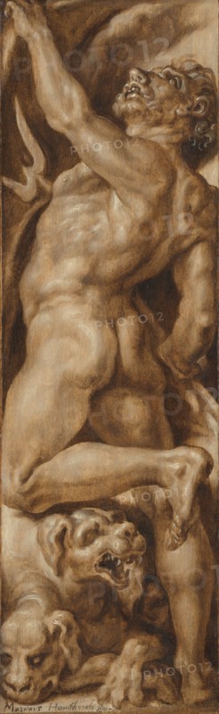 Pluto and Cerberus, c.1555. Creator: Maerten van Heemskerck.