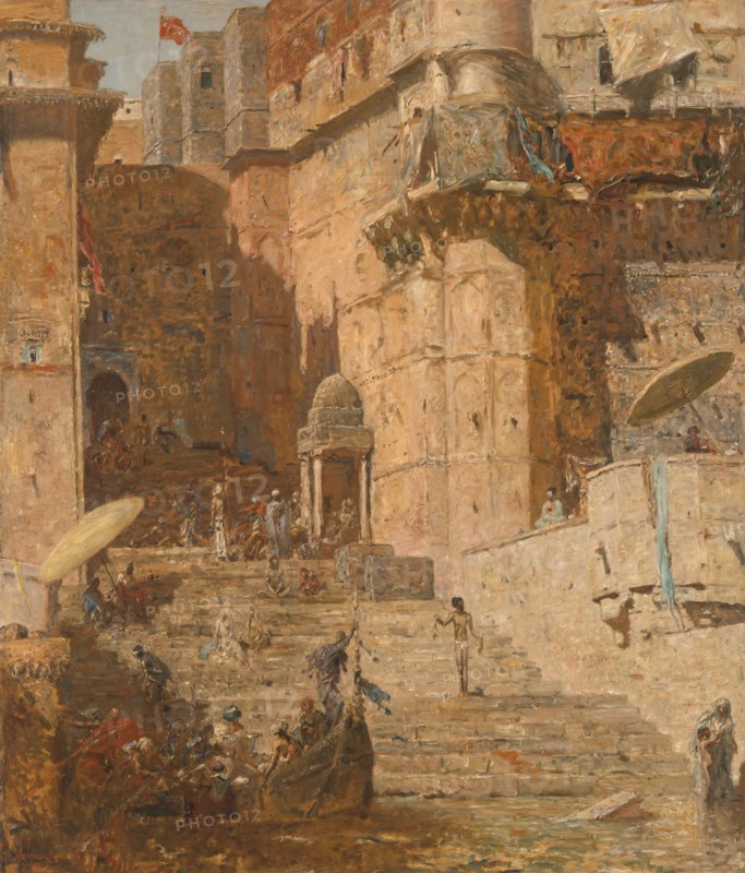 Benares, 1913, 1913. Creator: Marius Bauer.