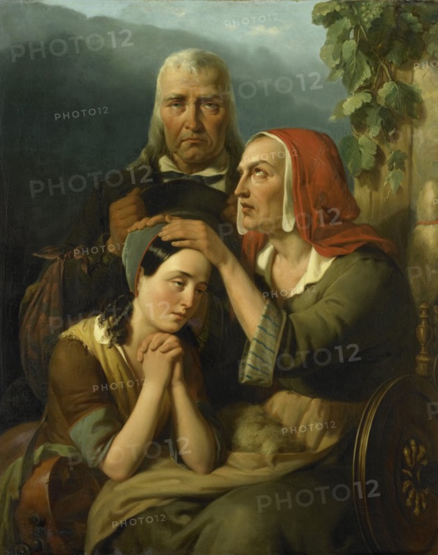 'A Mother's Blessing', 1844. Creator: Moritz Calisch.