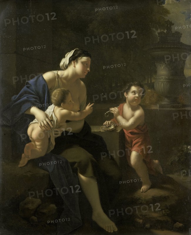 Blowing Bubbles, 1700-1722. Creator: Pieter van der Werff.