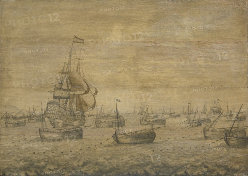 The Dutch Herring Fleet, 1670-1700. Creator: Pieter Vogelaer.