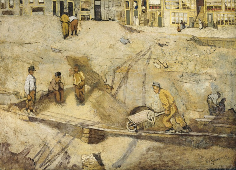 Building Site in Amsterdam, 1891. Creator: Richard Roland Holst.