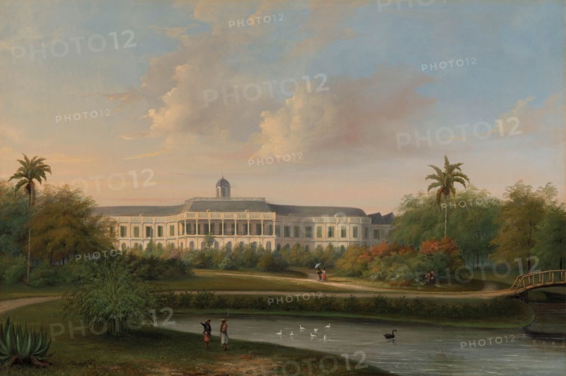 Rear View of Buitenzorg Palace before the Earthquake of 10 October 1834, 1834-1836. Creator: Willem Troost II.
