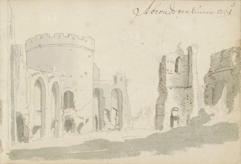 Ruin of castle Abcoude, 1724. Creator: Abraham Meyling.