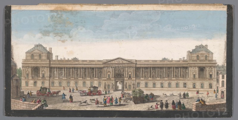 View of the Palais du Louvre in Paris, 1700-1799. Creator: Unknown.