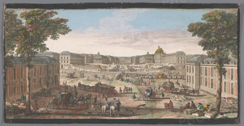 View of the front of the Palace of Versailles, 1700-1799. Creator: Unknown.