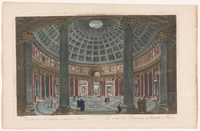 View of the interior of the Pantheon in Rome, 1700-1799. Creator: Unknown.