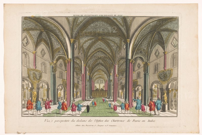 View of the interior of the Certosa di Pavia, 1700-1799. Creator: Unknown.