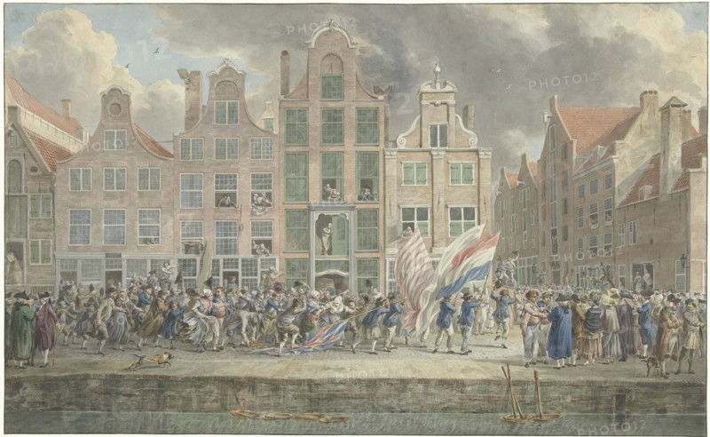 Anti-English demonstration in Rotterdam, March 2, 1781, 1781. Creator: Dirk Langendijk.