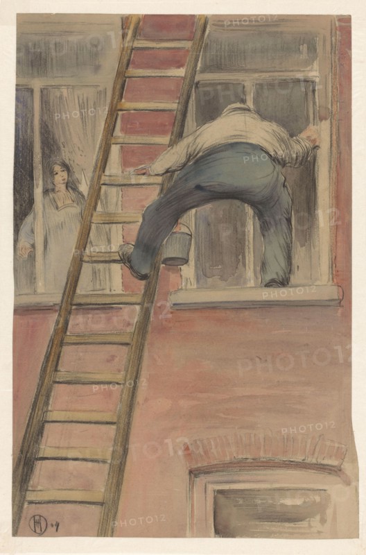 Window washer, 1904. Creator: Herman Heyenbrock.