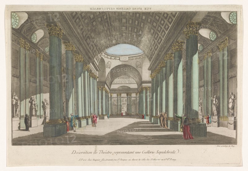 View of a gallery of sepulchral images, 1735-1805. Creator: Unknown.