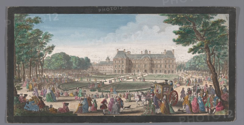 View of the Palais du Luxembourg in Paris seen from the garden, 1729. Creator: Jacques Rigaud.