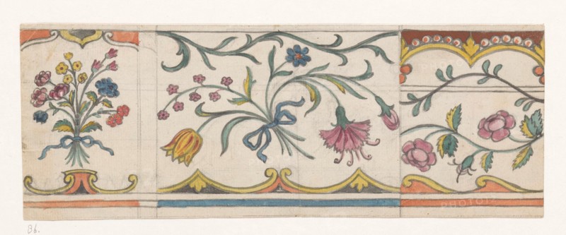 Flower borders, 1770-1808. Creator: Jan Brandes.
