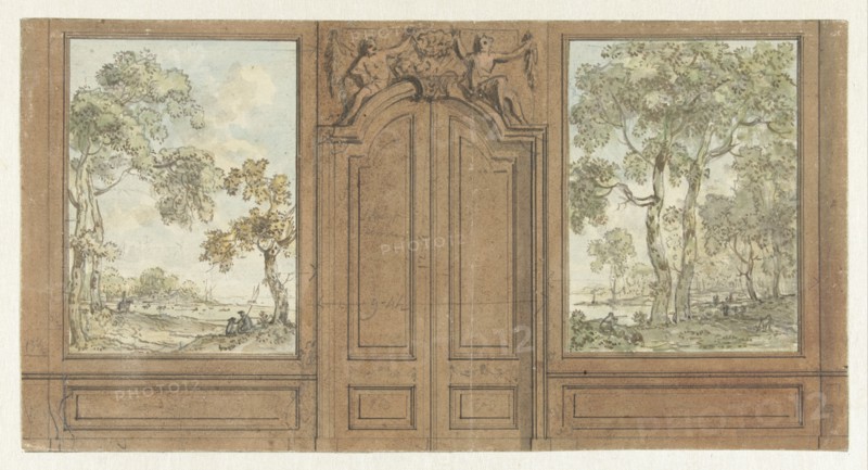 Room wall design, c.1752-c.1819. Creator: Juriaan Andriessen.
