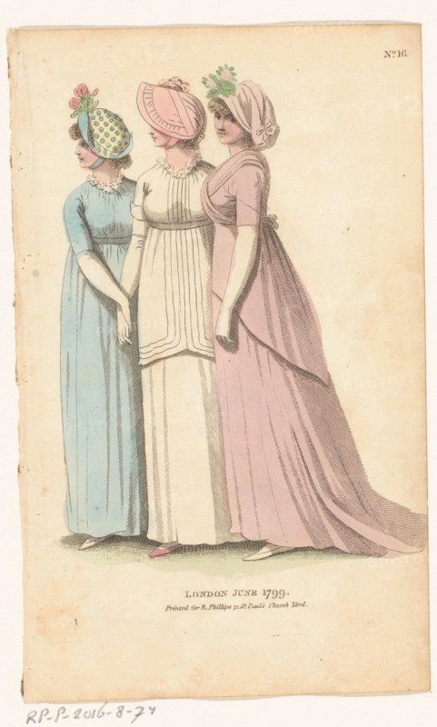 Magazine of Female Fashions of London and Paris. No. 16: London June 1799, 1799. Creator: Unknown.
