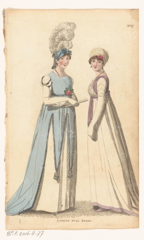 Magazine of Female Fashions of London and Paris. No. 17: London full dress, 1798-1806. Creator: Unknown.