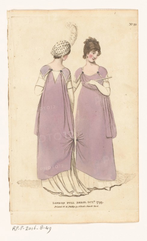 Magazine of Female Fashions of London and Paris, No. 20. London Full Dress. Oct. 1799, 1799. Creator: Unknown.