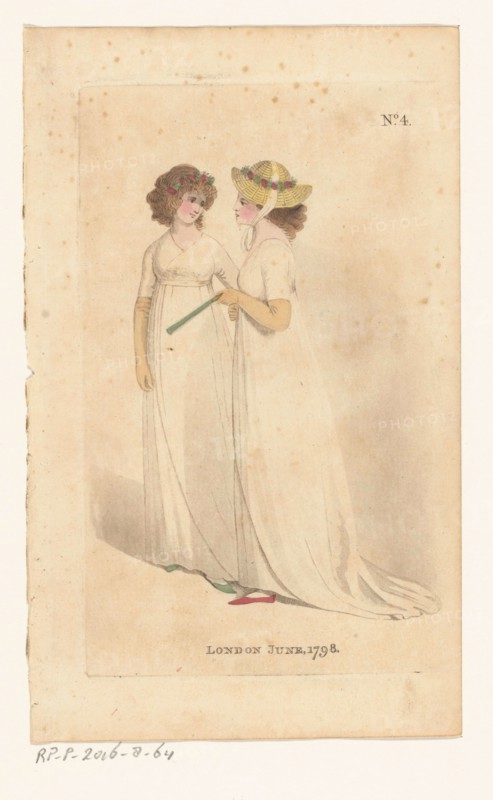 Magazine of Female Fashions of London and Paris, No. 4: London June 1798, 1798. Creator: Unknown.