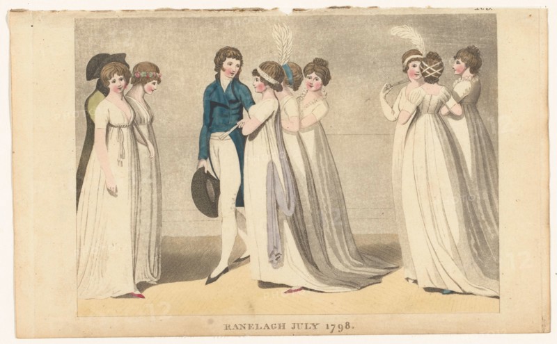 Magazine of Female Fashions of London and Paris: Ranelagh July 1798, 1798. Creator: Unknown.