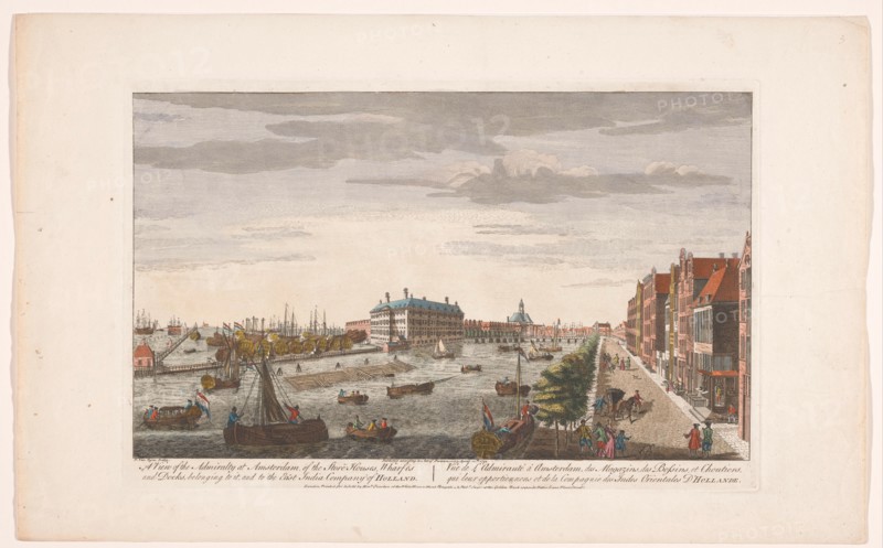 View of the Admiralty warehouse in Amsterdam, 1752. Creator: Anon.