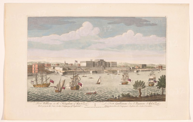 View of Fort William at Calcutta, 1754. Creator: Anon.