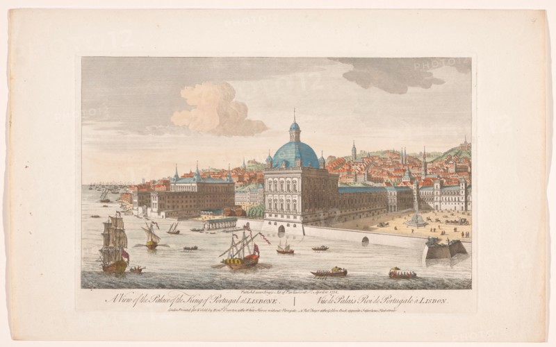 View of the Royal Palace in Lisbon, 1752. Creator: Anon.