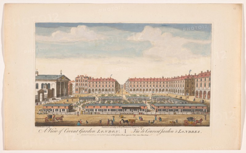 View of Covent Garden London, 1751. Creator: Thomas Bowles.