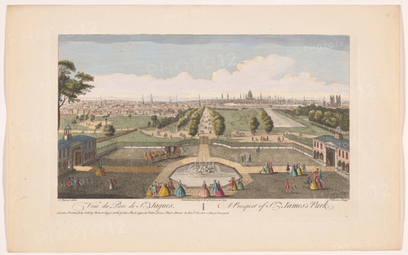View of Saint James's Park in London as seen from Buckingham House, 1752. Creator: St Torres.