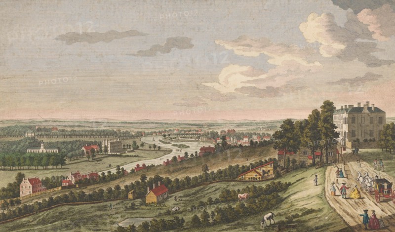 View of the city of Richmond on the River Thames, 1752. Creator: Charles Grignion.