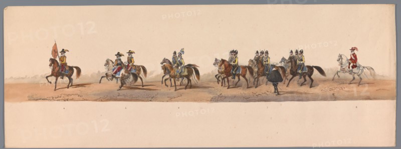 Historical parade at the second centenary of the Utrecht University, 1836 (plate 2), 1837. Creator: Victor Adam.
