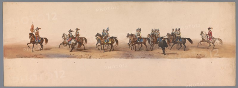 Historical parade at the second centenary of the Utrecht University, 1836 (plate 2), 1837. Creator: Victor Adam.