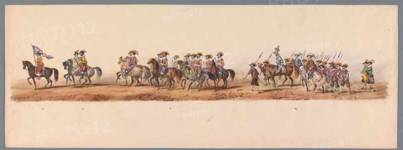 Historical parade at the second centenary of the Utrecht University, 1836 (plate 5), 1837. Creator: Victor Adam.